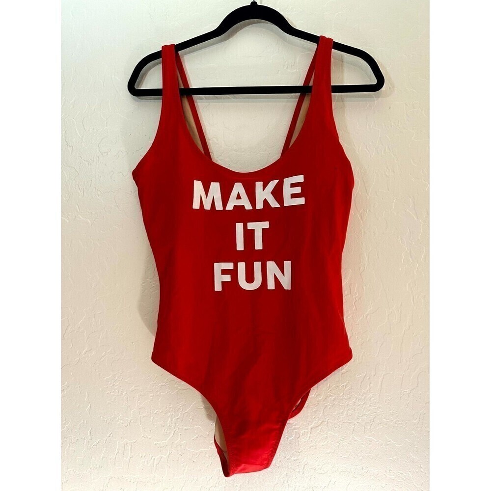 Old Navy Make It Fun‎ One Piece Swimsuit Women's Size L Red Sleeveless